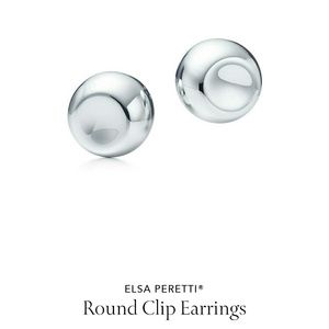 Tiffany & Co. Elsa Peretti Round Silver Earrings
